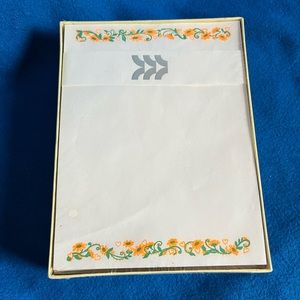 Vintage Stationery - DAYTON'S Orange Spring Flowers NOS